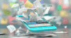 Smartphone screen exploding with digital news articles and information overload, showcasing chaos of modern communication