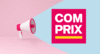 Megaphone neben Logo COMPRIX 2026