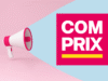Megaphone neben Logo COMPRIX 2026