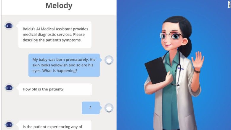 Einer der medizinischen Chatbots: Melody von Baidu