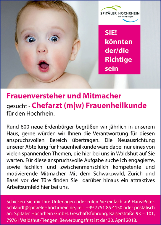 „Frauenversteher und Mitmacher“, von: Klinikum Hochrhein