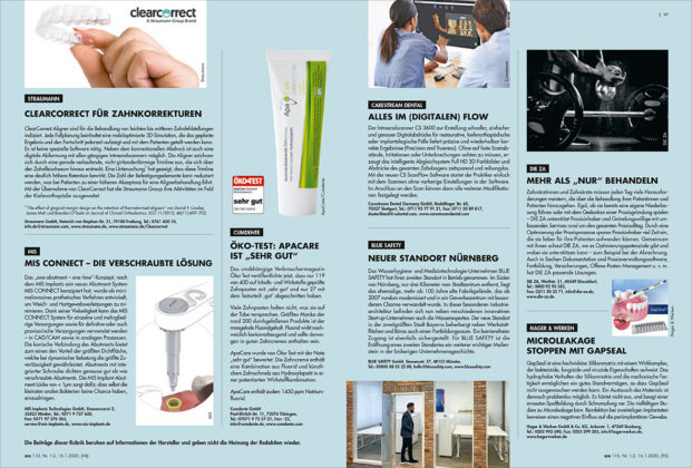 Die zm - Zahnärztliche Mitteilungen erscheint mit der ersten Ausgabe 2020 in einem neuen, frischen Erscheinungsbild.